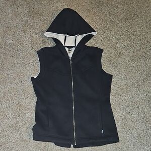 The North Face Black and White Fleece Vest